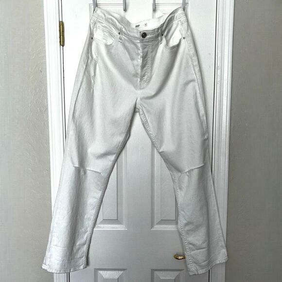 HUDSON JEANS Thalia Straight Leg 90s Jeans in White Mustang Size 31 NEW - Picture 8 of 15